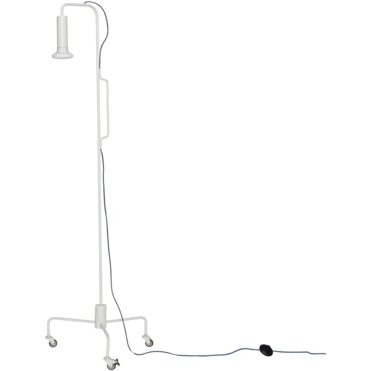 Hübsch Ido gulvlampe, med hjul. Lys grå