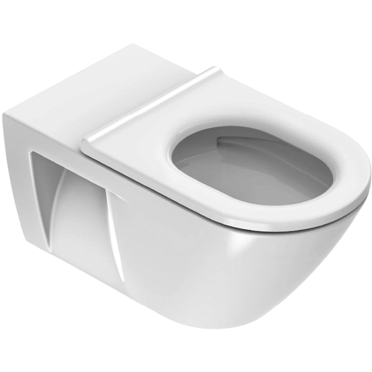 GSI Community væghængt toilet, uden skyllekant, rengøringsvenlig, hvid