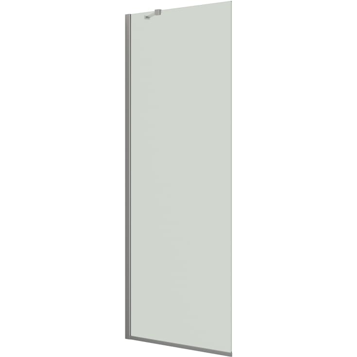 Dansani Match dusjvegg, modell D+stabiliseringsarm, 87 cm, klart glass, satin profil