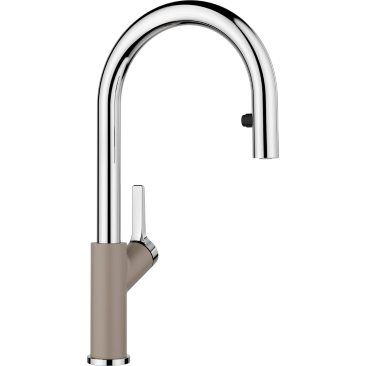 Blanco Carena-S Vario kjøkkenarmatur, uttrekkbar tut, beige/krom