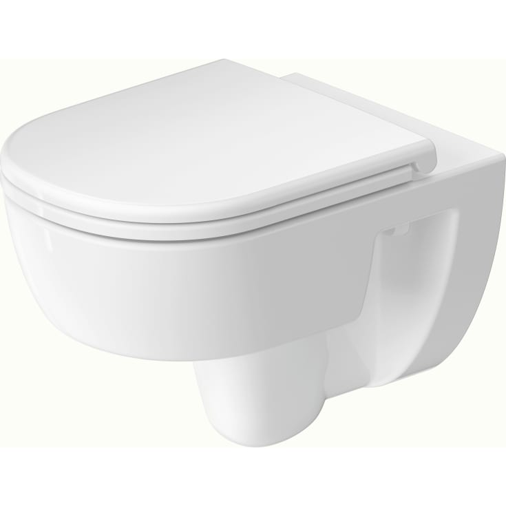 Duravit D-Code vägghängd toalett, utan spolkant, vit