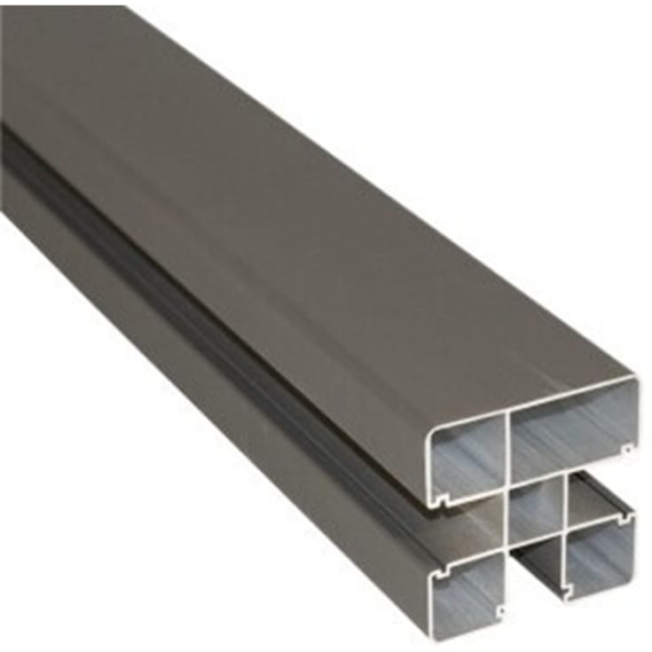 NSH Premium hegnsstolpe, antracitgrå aluminium