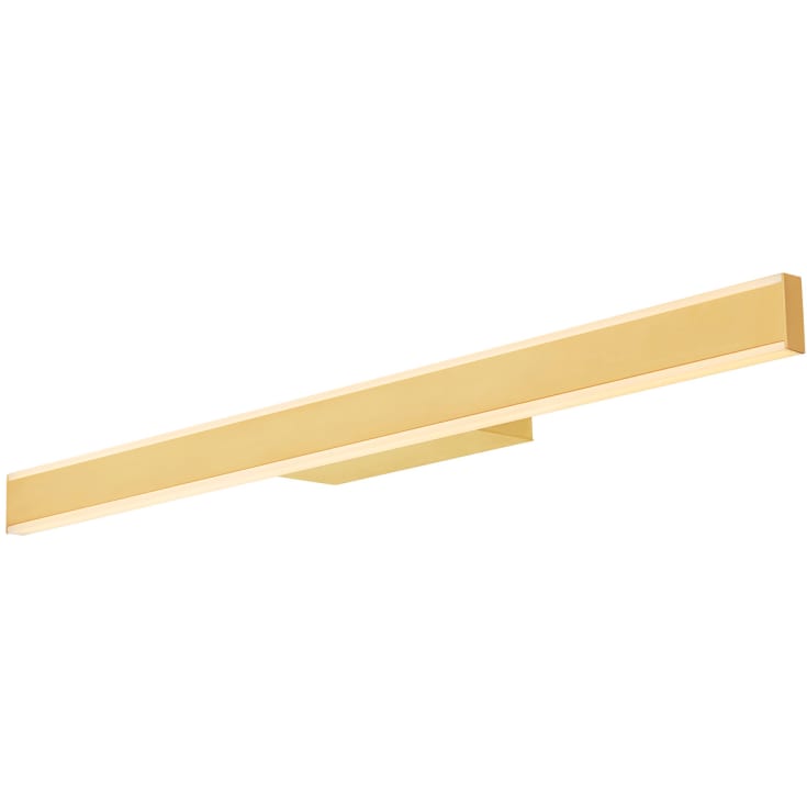 SLV One Linear væglampe, messing, 70 cm