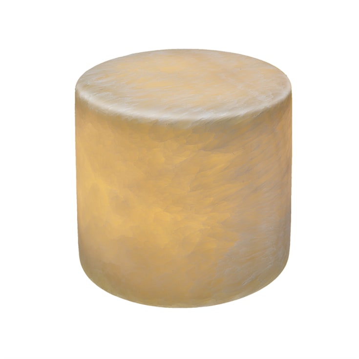 Unison marmor bordlys, silke, H8 cm