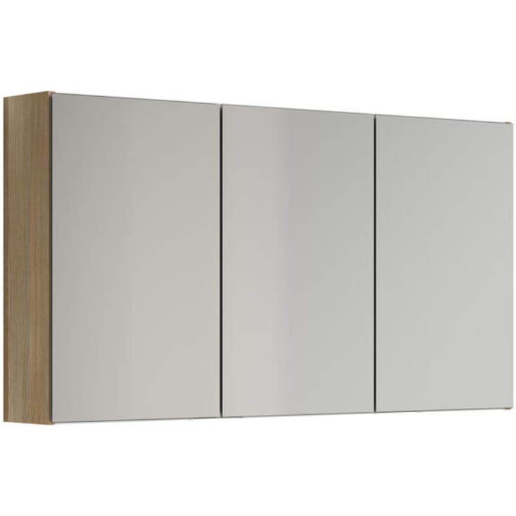 Spejlskab Select u/lamper, m/3 låger 64x120 cm, varm eg, elstik