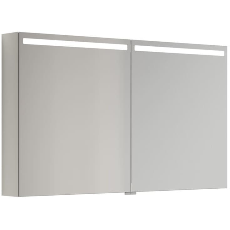 Spejlskab Top, m/2 låger, 70,4x120 cm, hvid mat, elstik