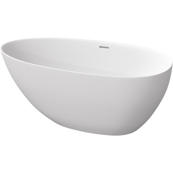 Strømberg Fermo fritstående badekar, 1700x850mm, mat hvid