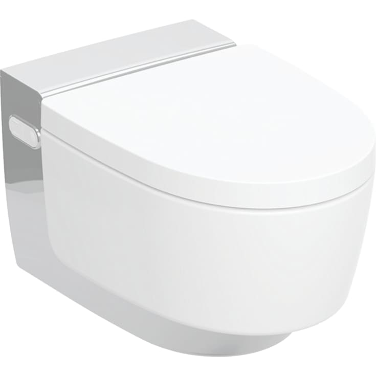 Geberit Aquaclean Mera Classic dusjtoalett, uten spylekant, lett å rengjøre, hvit/krom