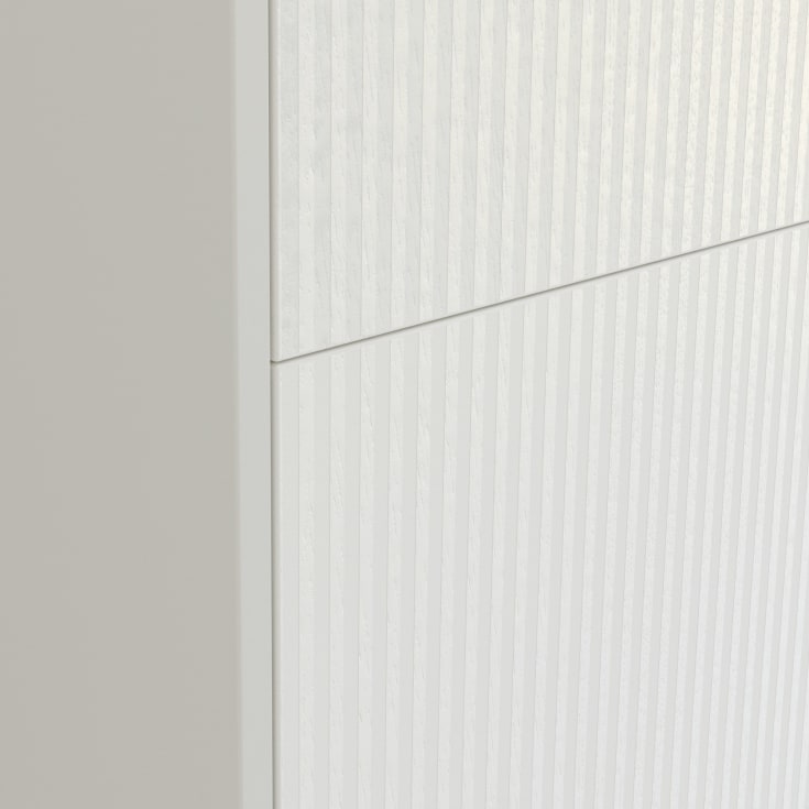 Dansani Mido+ Classic møbelpakke, 101x45,5 cm, stripete matt hvit