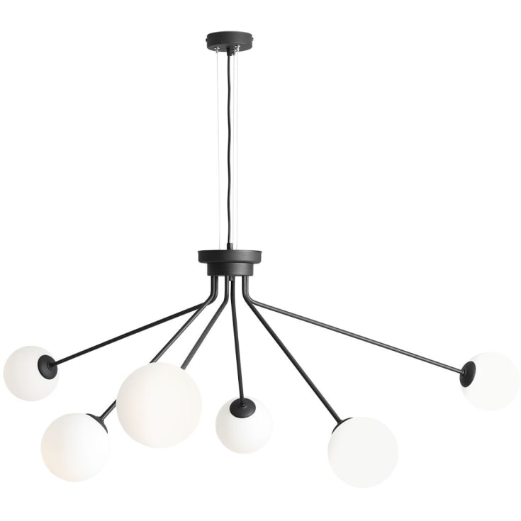 Aldex Holm 6 lysekrone, sort