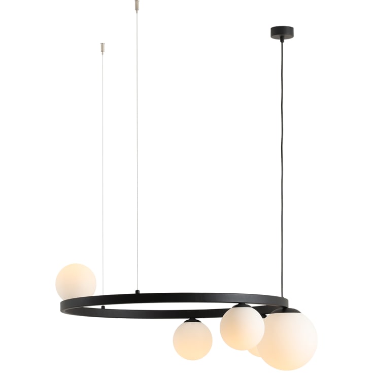 Aldex Garda 5 lysekrone, svart