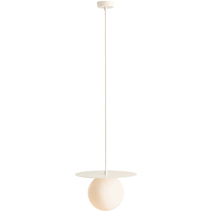 Aldex Loop pendellampa, Ø20 cm, kräm