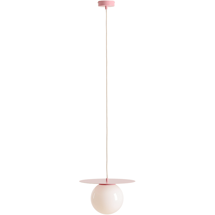 Aldex Loop pendellampa, Ø20 cm, rosa