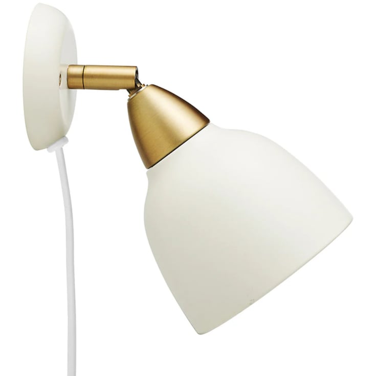 Superliving Urban væg Whisper White hvid og messing m/hvid ledning