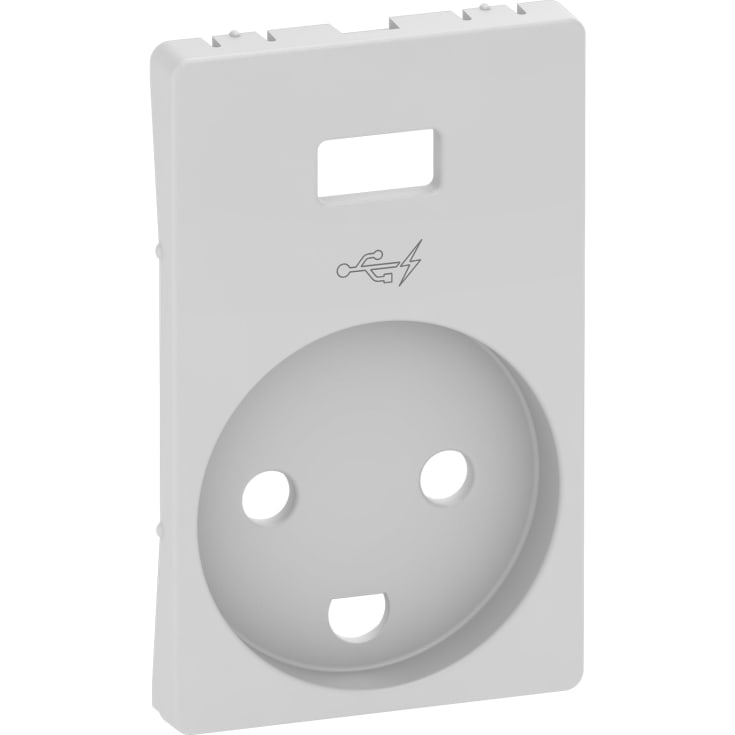 LK Fuga afdækning til stikkontakt med USB-lader 1½ modul i hvid