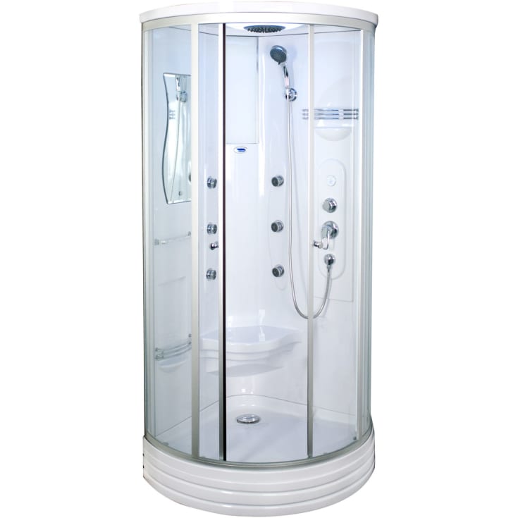 Arrow duschkabin 6005, massagedusch, takdusch, klart glas