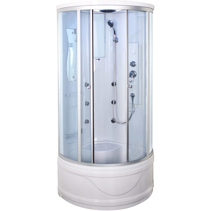Arrow duschkabin 6004, massagedusch, takdusch,högt kar, klart glas