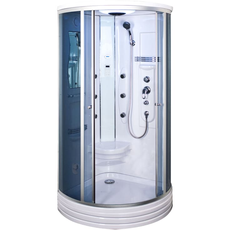 Arrow duschkabin 6116, ångbastu, massagedusch, takdusch, tonat glas