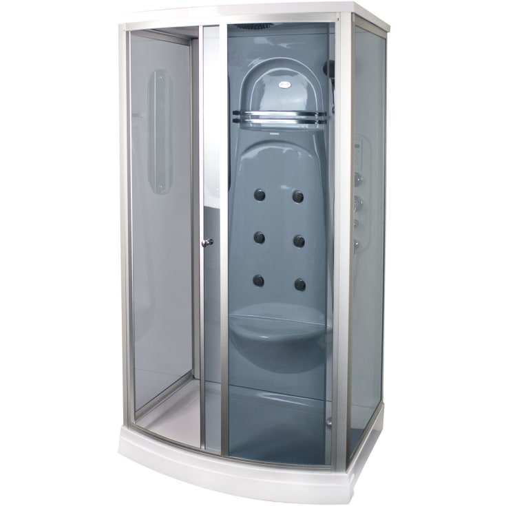 Arrow duschkabin 6030, massagedusch, takdusch, tonat glas