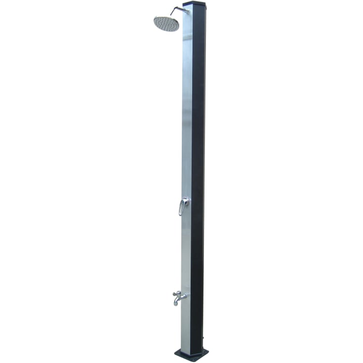 Demerx Sunny Exclusive 30 utomhusdusch, soluppvärmd, 30 liter, svart aluminium