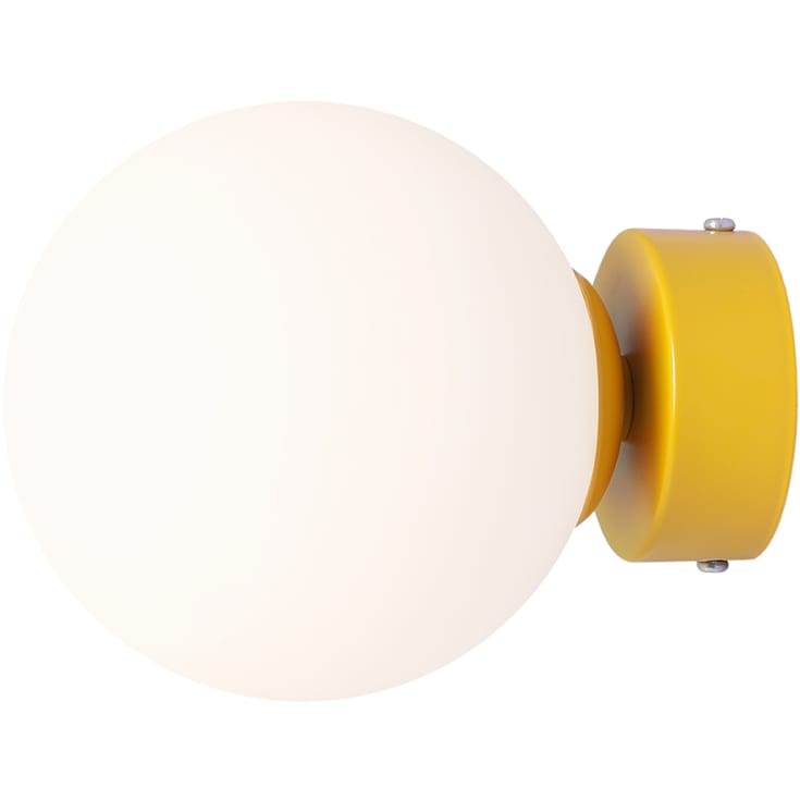 Aldex Ball vägglampa, gul, Ø14 cm