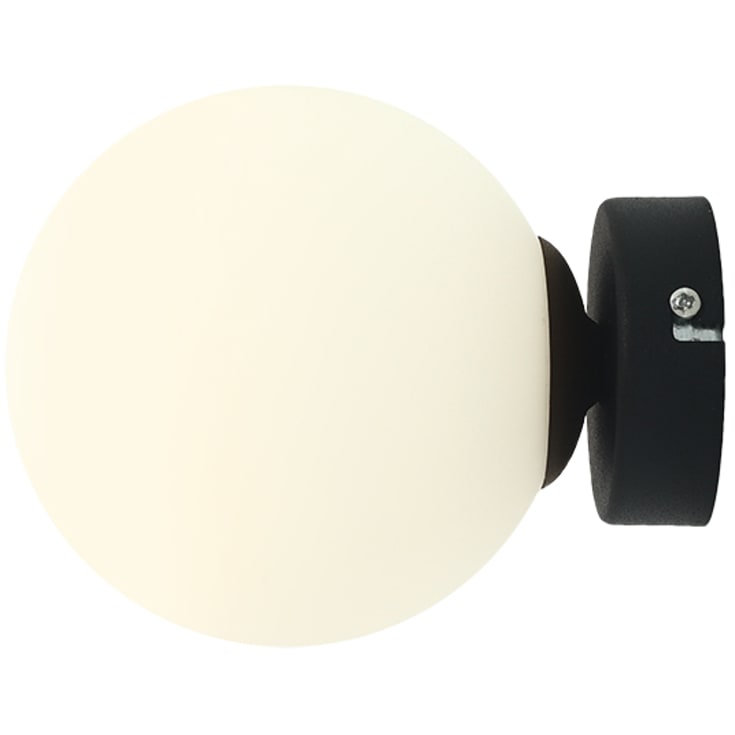 Aldex Ball væglampe, metal og glas, str. S, sort