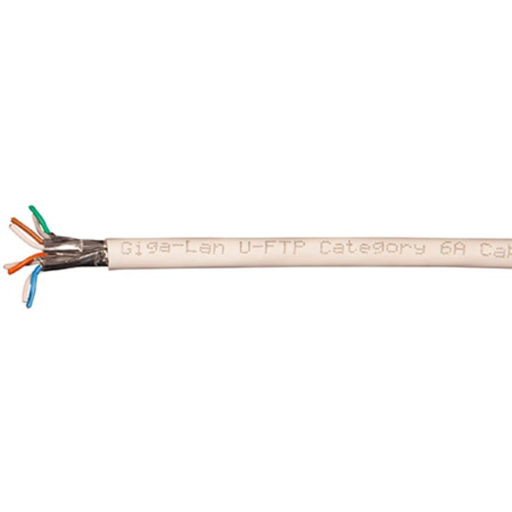 500 meter Datakabel U/FTP Kat.6A 4x2xAWG23 LSZH Dca T500 hvid