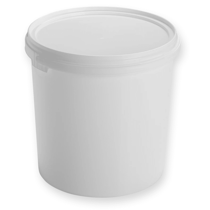 Plastspand, hvid, uden låg, 11,1 l