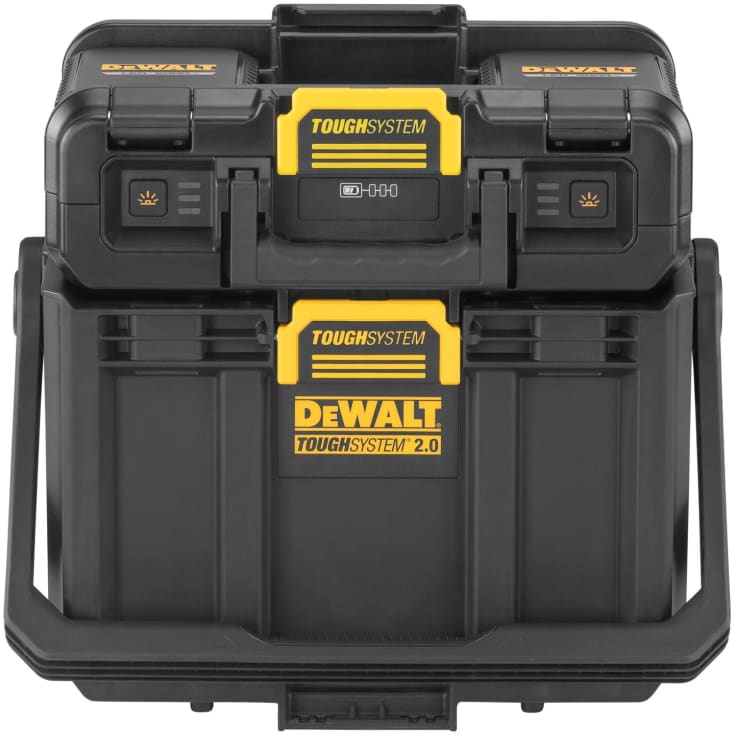DEWALT Toughsystem 2.0 opbevaringskasse med LED-lamper