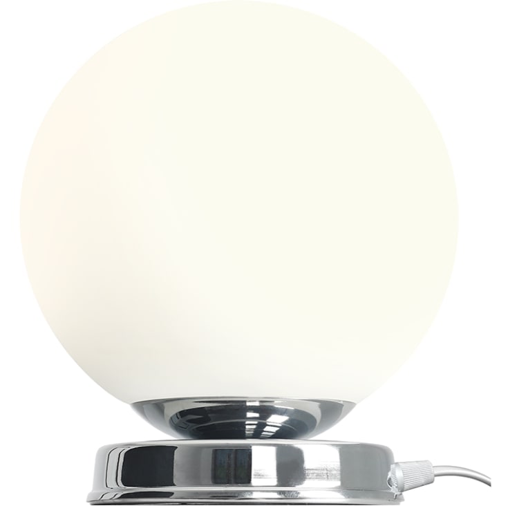 Aldex Ball bordlampe, metal og glas, str. M, krom