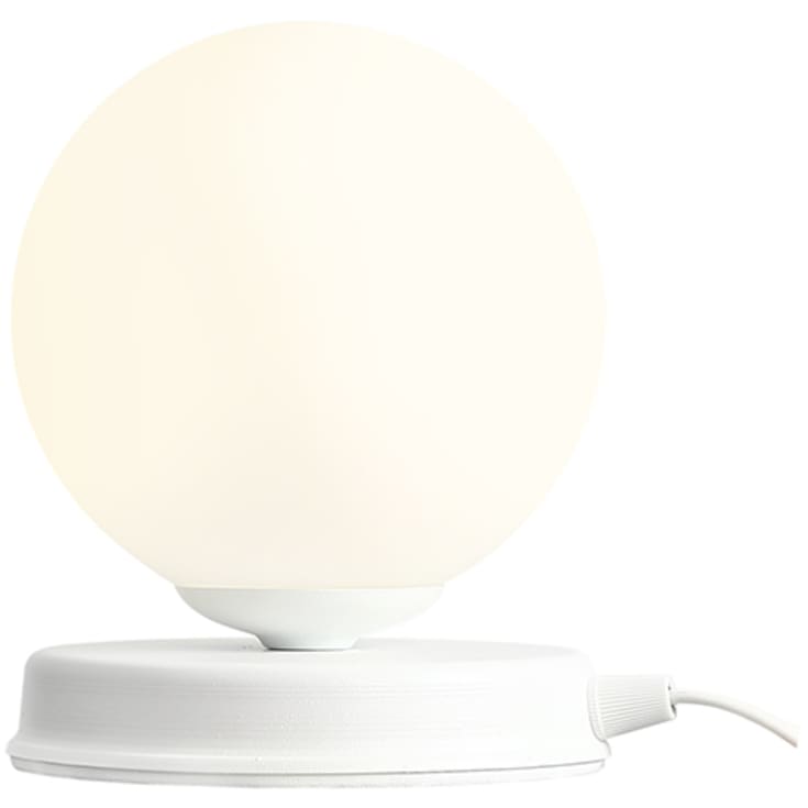 Aldex Ball bordlampe, hvit, Ø17 cm