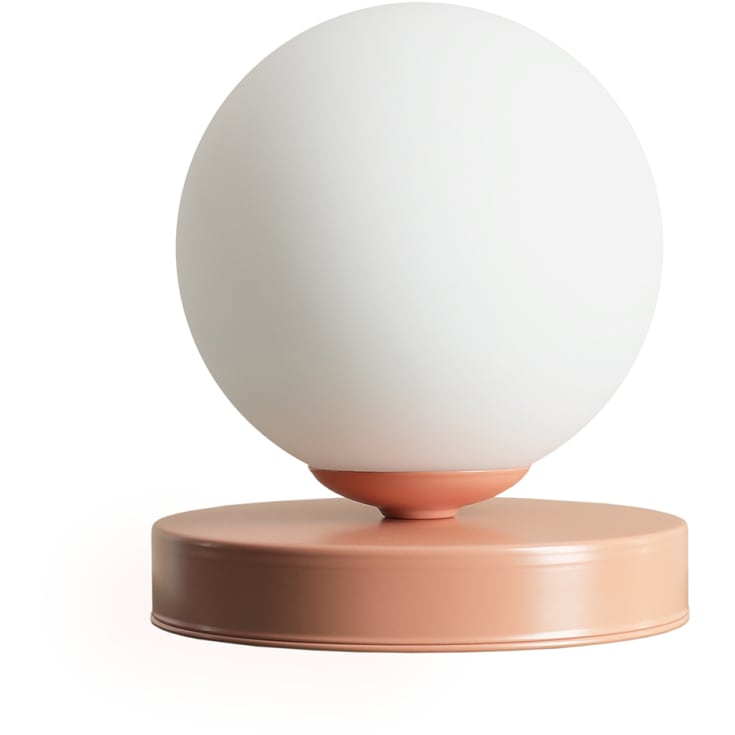 Aldex Ball bordlampe, metal og glas, str. S, koral