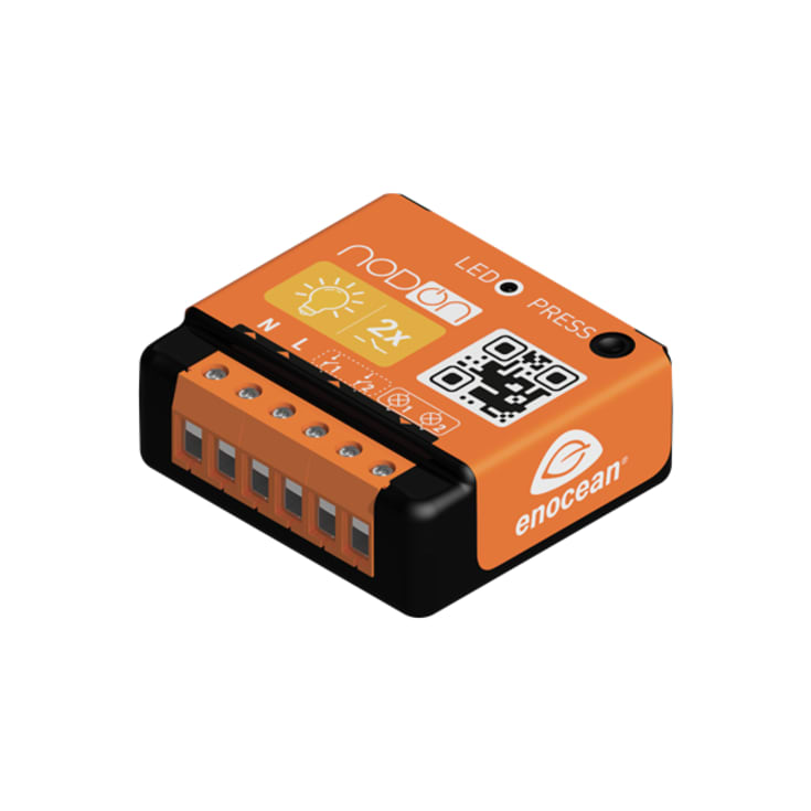 Trådløst enocean relæ modul med 2 kanaler med 2x5A/250VAC
