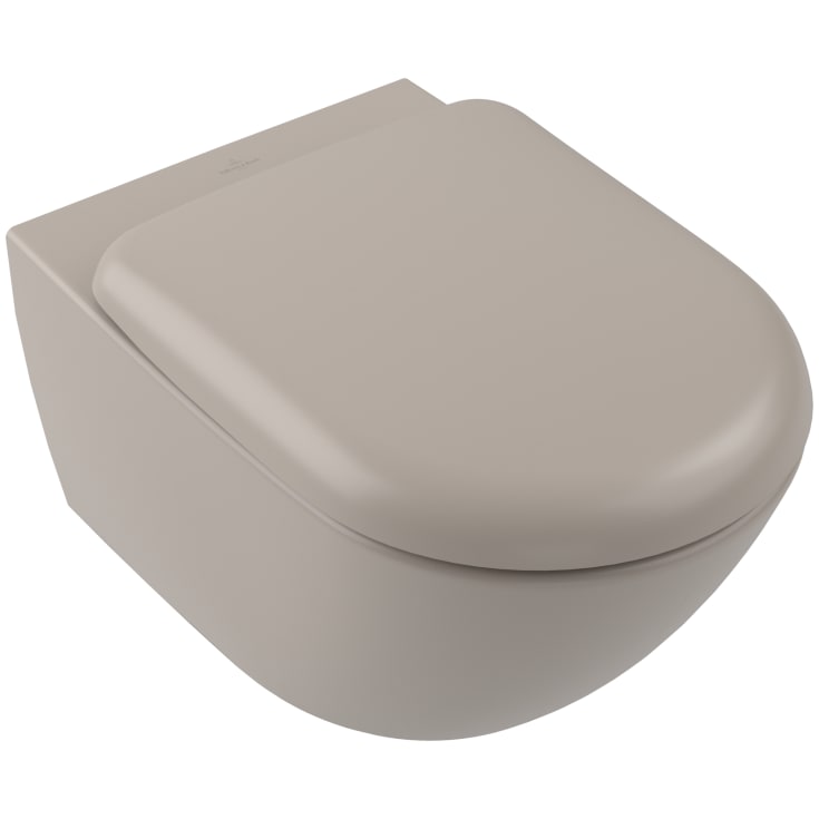 Villeroy & Boch Antao vägghängd toalett, utan spolkant, rengöringsvänlig, matt beige