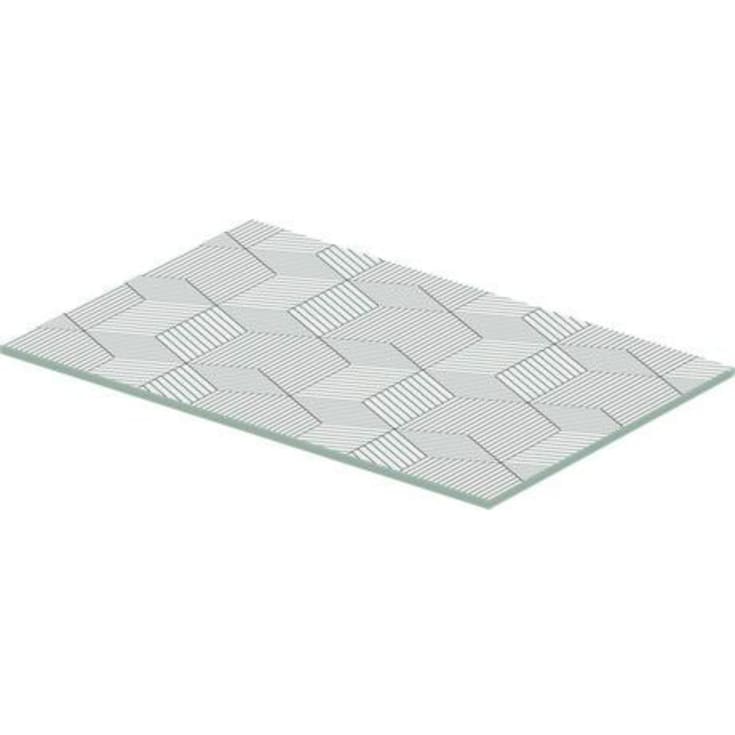 Duravit DuraSquare Cubic-line glashylde, 970x8 mm, hvid