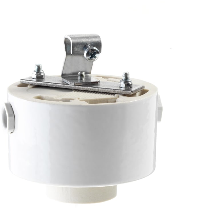 2 stk Takarmatur for wiremontering i hvit glasur med 84,5 mm gjenger IP54 E27