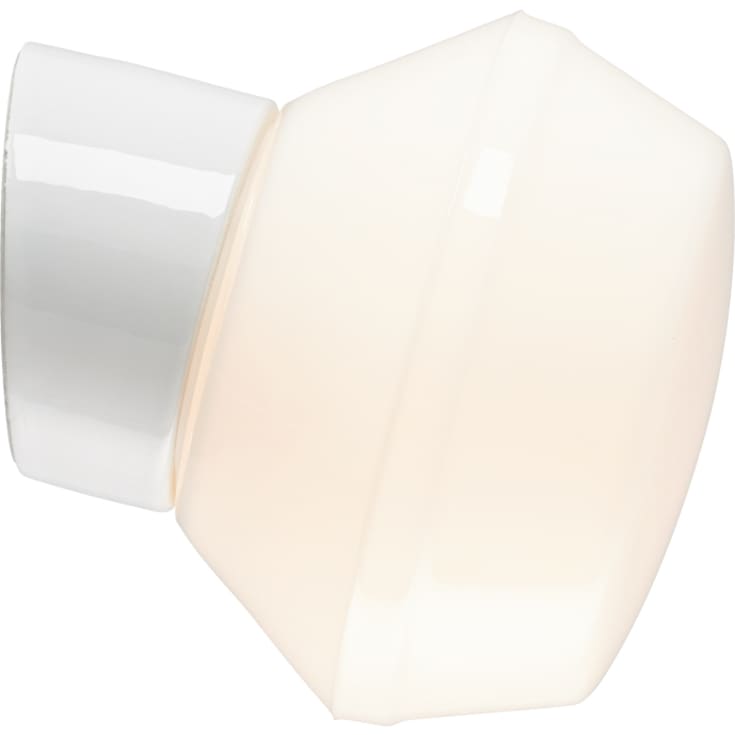 4 st Vägglampa Klassisk vit, blank opal E27