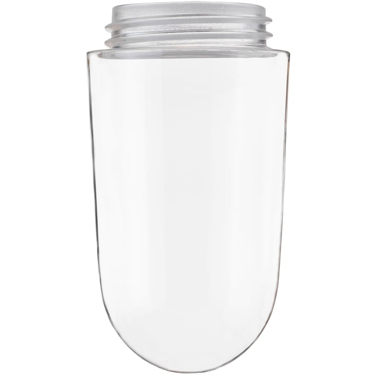 6 st Stabilt glas, klart glas, gänga 84,5 mm, Ø100 mm, höjd 165 mm