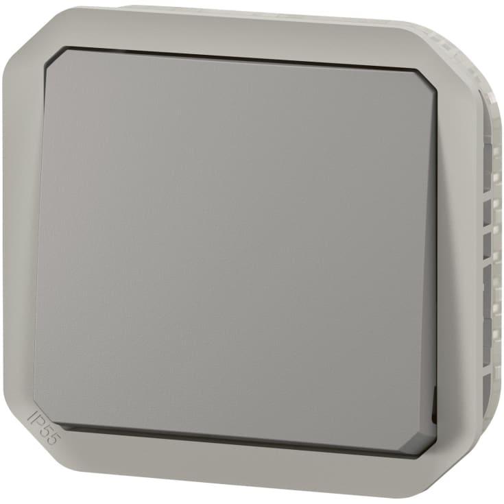 Plexo55 korrespondansebryter 10A 2 modul grå