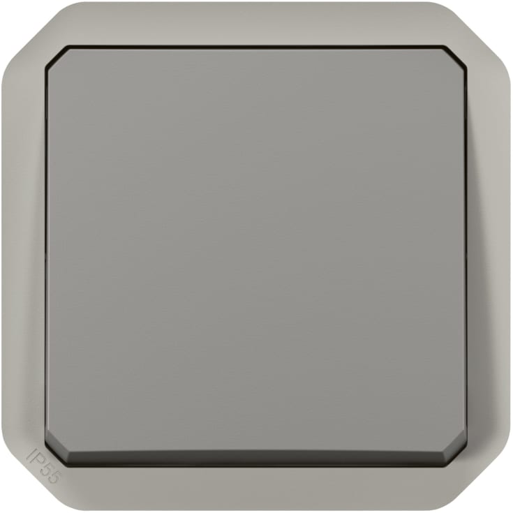 Plexo55 korrespondansebryter 10A 2 modul grå
