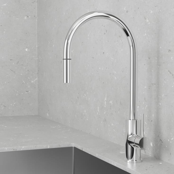 Scandtap Steel Accent D kjøkkenarmatur, stål