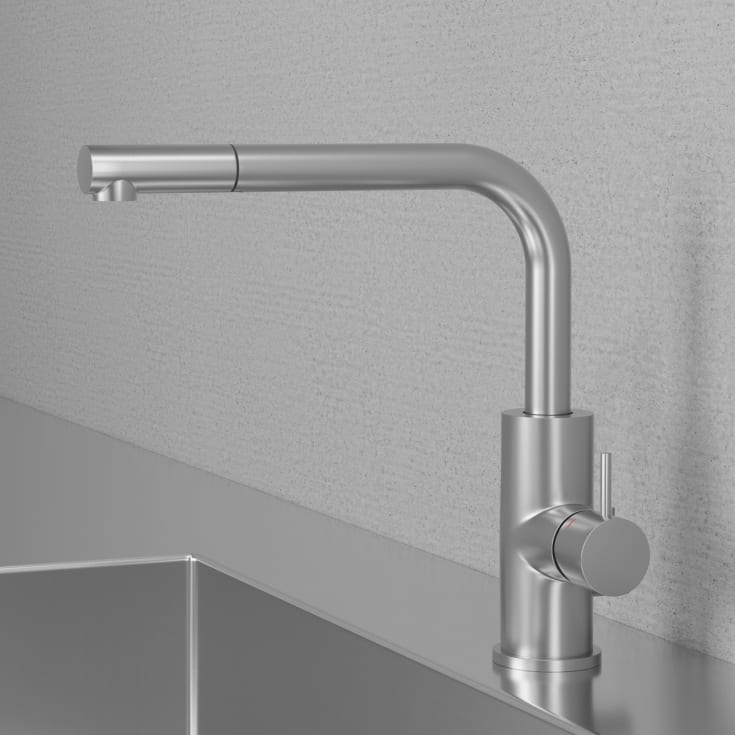 Scandtap Accent 90 kjøkkenarmatur, stål