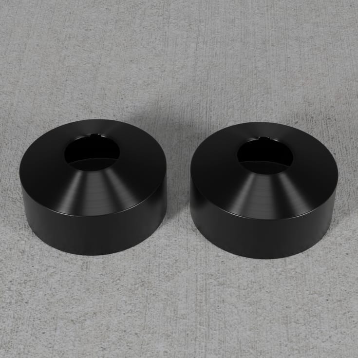 Scandtap rosetter, Ø33 mm, 2 stk, børstet svart krom