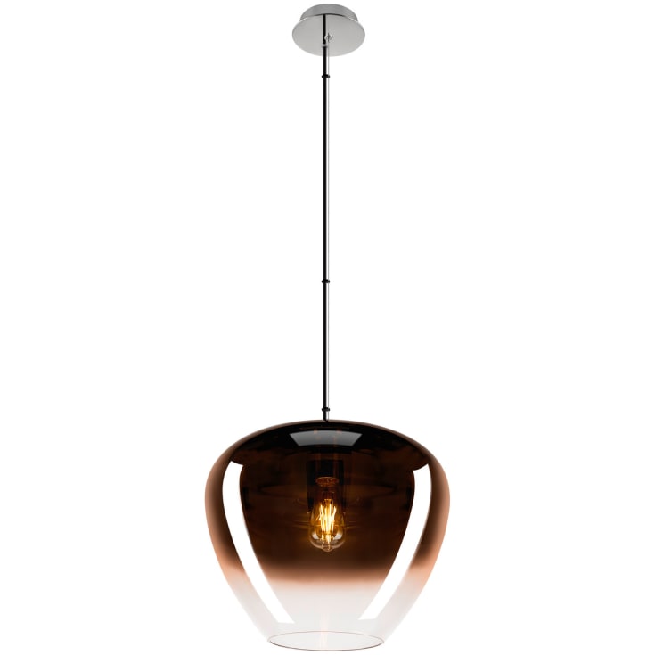 SLV Pantilo Convex pendel, krom/kobber, Ø40 cm