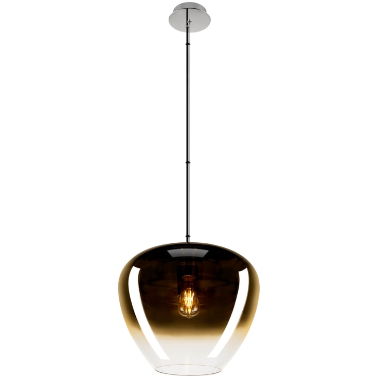 SLV Pantilo Convex pendel, krom/guld, Ø40 cm