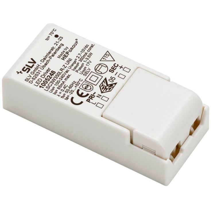 LED Driver hvid 3W 350mA Polycarbonat (PC)