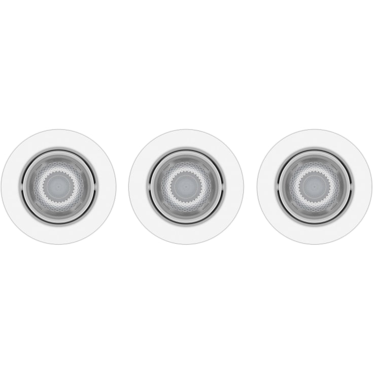 Philips myLiving Impala downlight, hvit, 3-pak
