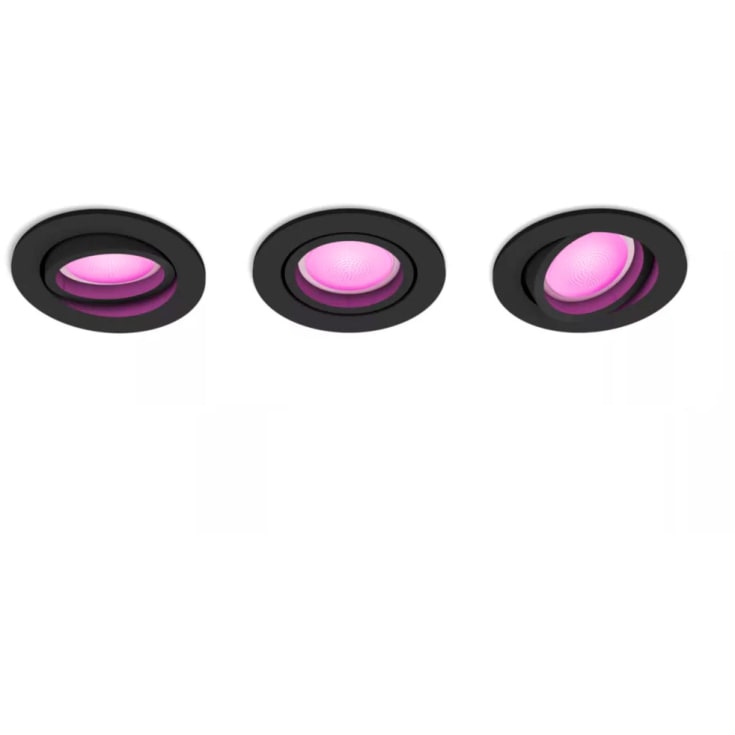 Philips Hue Centura indbygningsspot, sort, 3-pak