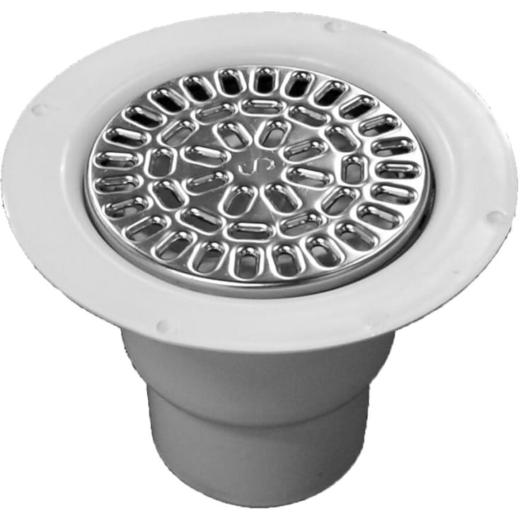 Purus Brage 110 golvbrunn, till plastmatta, Ø110 mm, rostfritt stål