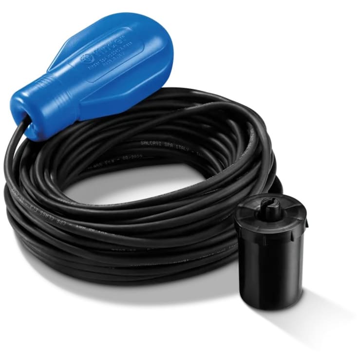 Nivåbrytare för lätt förorenat vatten, 1 CO, 10A, 250V, 5M kabel